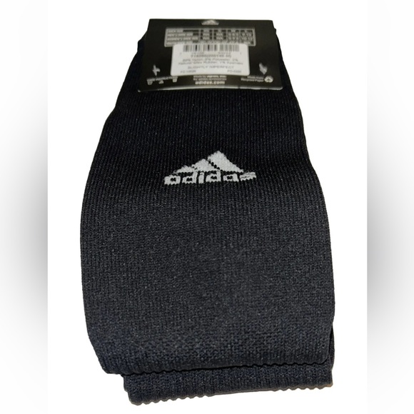 Adidas OTC Soccer Socks 2 Pair Men 5-8.5 Women 5-9.5 Yth 4Y-6 Black w White Logo - Picture 10 of 11